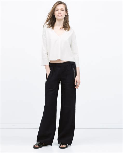 zara linen pants|zara linen pants women.